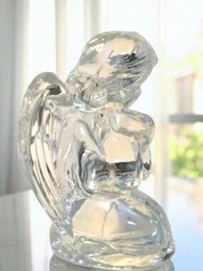 Crystal Glass Praying Girl Angel